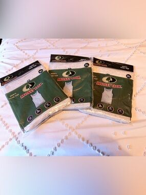 Mossy Oak Men's Gray Ribbed A-shirt Top - 3 Pack - XL